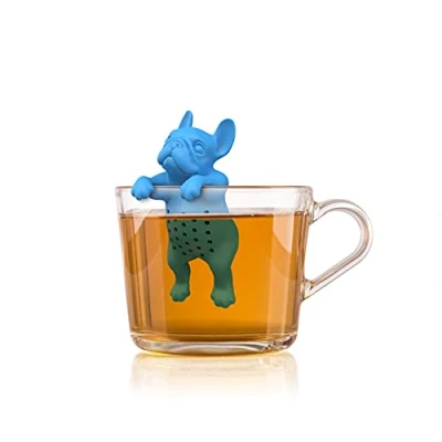 Imagen de Winkee Cute animal Teesieb I infusor de té para suelto divertido Colador taza especias silicona Figura bola (Good Boy Dog)