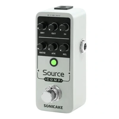 Imagen de SONICAKE Pedal de Compresión Analógico 100% Efectos para Guitarra con Buffered Bypass Source Comp