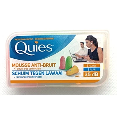 Imagen de Quies Protección auditiva con espuma confort 3 pares fluorescentes