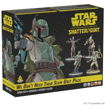 Imagen de Atomic Mass Games Star Wars Shatterpoint We Don’t Need Their Scum Expansión de Miniaturas A Partir 14 Años para 2 Jugadores 90 Minutos por Partida Multilenguaje (Incluye Español)