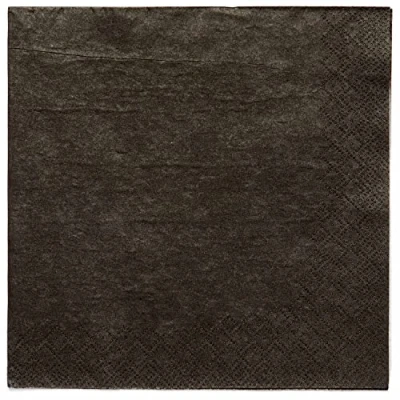 Imagen de Amscan 9915402 216 Servilletas compostables ecológicas, color negro carbón, paquete de 20