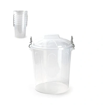 Imagen de Plastic Forte Cubo Basura 21L Cierra Metal Transparente
