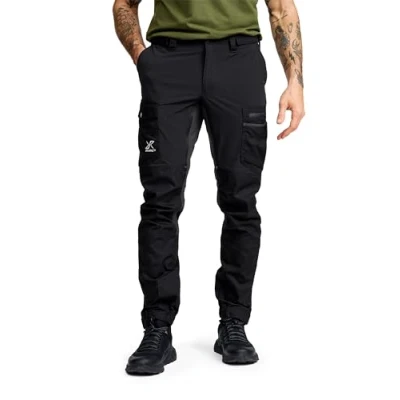 Imagen de RevolutionRace Rambler Lightweight Pro Pants para Hombre, Pantalones de Senderismo Ligeros, Black, XL