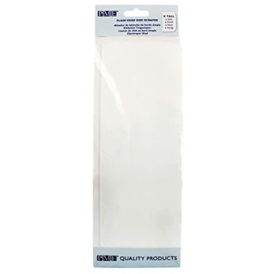 Imagen de JEM Plain Edge Plastic Side Scraper 10 x 9.3 inces PME Alisador Tartas Extra Alto, 25.4x9.3cm, Blanco, 25.4 0.2 cm