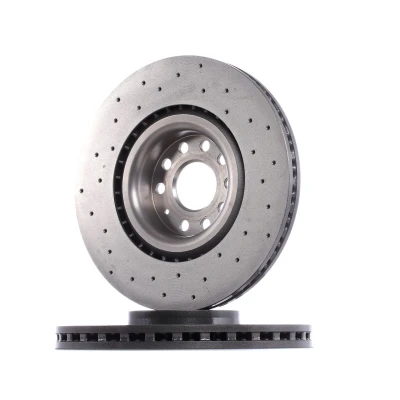 Imagen de BREMBO 09.C892.1X Disco de freno 345 30 5 perforado/ventil. int. revestido altamente carbonizado con tornillos VOLKSWAGEN: GOLF 6, Scirocco III