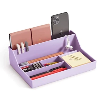 Imagen de Miquelrius Bandeja Organizadora Sobremesa , Organizador de Escritorio Tamaño 250 x 175 72 mm Color Malva