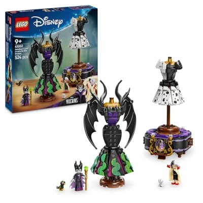 Imagen de LEGO ǀ Disney Villains Trajes de Maléfica y Cruella Vil, Juguete Construcción para Niñas Niños 9+ Años, 2 Mini Muñecas Villanas Figuras Animales, Regalo Cumpleaños 43262