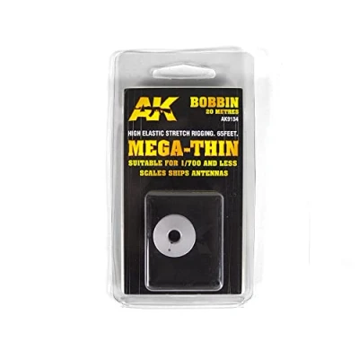 Imagen de AK AK9134 ELASTIC RIGGING BOBBIN: MEGA THIN (20m)