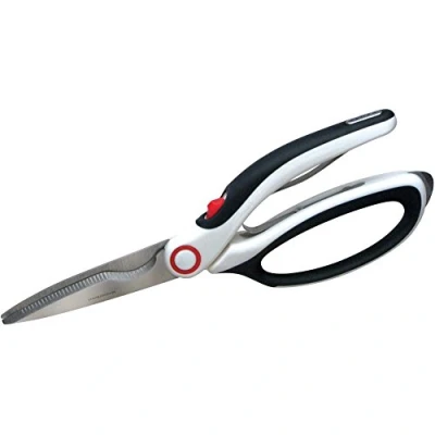 Imagen de Zyliss E46500 Tijeras de Uso General, Plástico/Acero inoxidable, Gris/Blanco, Tijera Multifuncional Para Aves Corral, Pollo, Carne, Pescado, Apto Lavavajillas