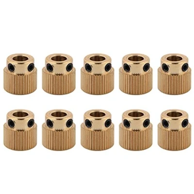 Imagen de engranaje de extrusión MK8 10 piezas, accesorios impresora 3D, transmisión latón alta calidad para extrusora MK7 MK8, la mayoría impresoras 3D(40 dientes)