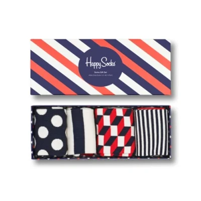Imagen de Happy Socks Calcetines, Multicolor (Stripe Gift Box), 36 40 (Pack de 4) para Mujer