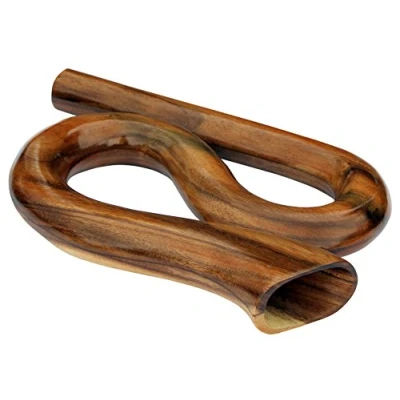 Imagen de Wogeka Bocina redonda de viaje Didgeridoo Hecho a mano madera Travel Didge Did104