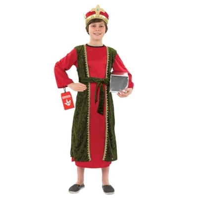 Imagen de Fun Shack Disfraz Rey Mago Niño, Traje Reyes Magos Niño Mago, Medieval Navidad Talla M