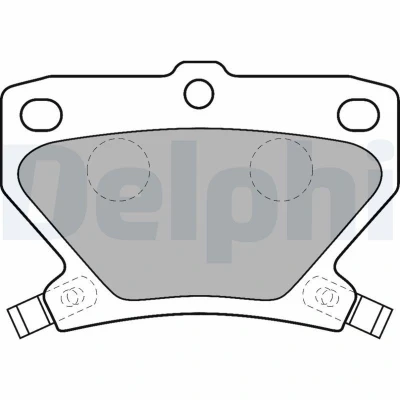 Imagen de DELPHI LP1513 Juego de pastillas freno con avisador acústico desgaste Chapa antichirridos sin accesorios TOYOTA: Corolla IX Hatchback
