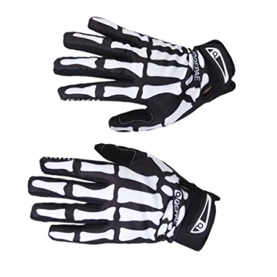 Imagen de Genérico Guantes de Ciclismo Enteros (Talla L), diseño Esqueleto, Color Blanco y Negro, Multicolor, tamaño XL