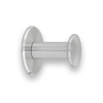 Imagen de EVI Herrajes Percha de Baño Colgador Pared Acero Inoxidable Acabado Mate Para Colgar Ropa, Abrigos o Toallas Toallero Adhesivo y/o Tornillo 188DUALAM
