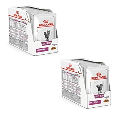 Imagen de Royal Canin Veterinary Early renal Paquete Doble 2 x 12 85 g Alimento Completo para Gatos el Mantenimiento precoz de la función con Contenido moderado fósforo