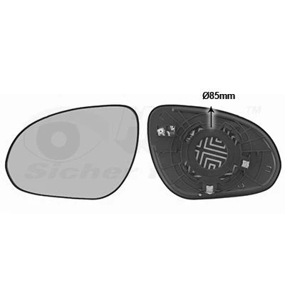 Imagen de VAN WEZEL 8207837 Cristal de Espejo izquierda HYUNDAI: i30 I Hatchback