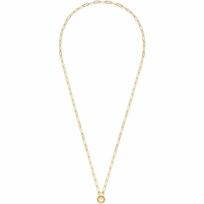 Imagen de Leonardo Jewels Moda Clip&amp;Mix 023345 Collar para mujer, Acero inoxidable IP dorado con anillo colgante, longitud 80 cm, joyería regalo 80, inoxidable, sin gema,