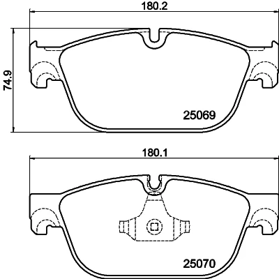Imagen de HELLA 8DB 355 015 061 Juego de pastillas freno con contacto avisador desgaste PEUGEOT: 407 Berlina, 508 I 308 Hatchback