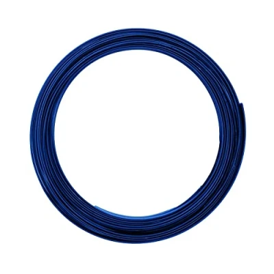 Imagen de Vaessen Creative Alu Deco Alambre Plano para Manualidades, Azul (Royal Blue), 5 x 1 mm (5 m)