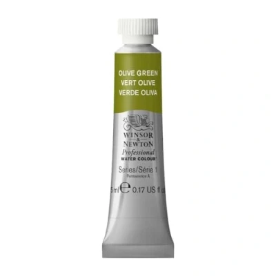 Imagen de Winsor &amp; Newton Acuarela Profesional Pintura de Acuarela, Alta Luminosidad, Resistente a la Luz, Calidad Archivo, Tubo 5ML, Color Verde Oliva