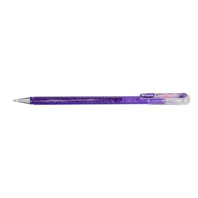 Imagen de Pentel Hybrid Dual Metallic Rollers Tinta de gel metálico pastel K110 (12 unidades), color morado claro + rojo y azul