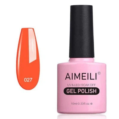 Imagen de AIMEILI Esmalte Semipermanente De Uñas Soak Off UV LED Gel Orange Sweetie (027) 10ml