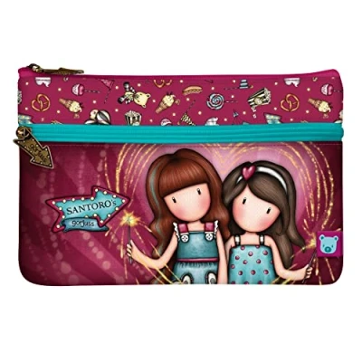 Imagen de Santoro Portatodo Plano con Bolsillo Gorjuss Fairground Fireworks 23,4X15,5X1,5Cm, Dibujos Animados, Multicolor (1128GJ03)