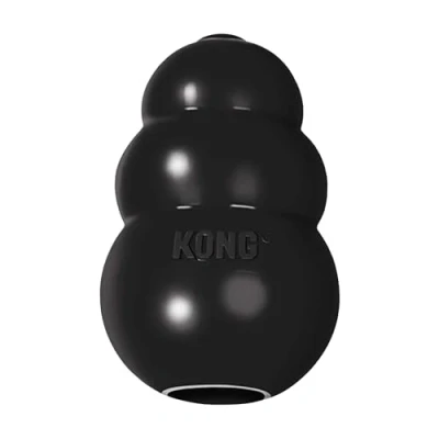 Imagen de KONG Extreme Juguete de Robusto Caucho Natural Negro para morder, perseguir o Buscar Perros Medianos