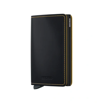 Imagen de Secrid Slimwallet Matte Black &amp; Ochre Grabado gratuito