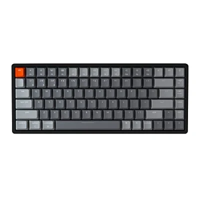 Imagen de Keychron K2 Teclado mecánico inalámbrico Bluetooth/USB para juegos, compacto 84 teclas RGB LED retroiluminado N Key Rollover marco de aluminio Mac Windows, Gateron G Pro Brown Switch,( US Layout)