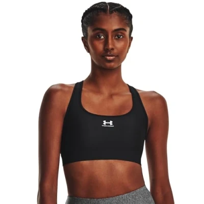 Imagen de Under Armour UA HG MID Padless Sujetadores deportivos con sujeción media, Mujer, Talla: Large, Black/white