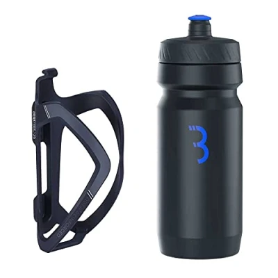 Imagen de BBB Cycling Soporte para Botella de bicicleta FlexCage Comptank Portabotellas ligero agua aluminio resistente Accesorios bicicletas Negro/Azul