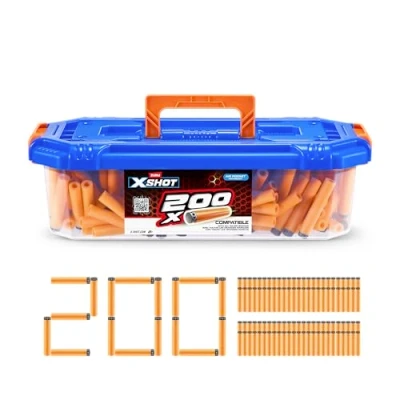 Imagen de X Shot Excel Funda de Repuesto Espuma Universal (200 Dardos) 36181 Recarga 200 Dart Tub, Color Estuche Transporte Darts (ZURU