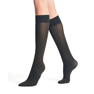 Imagen de FALKE Pure Matt 50 DEN W KH semiopaco unicolor 1 par, Calcetines largos Mujer, Gris (Graphite 3146) nuevo ecológico, 39 42