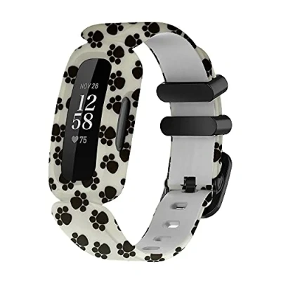 Imagen de WIIKAI Compatible con Fitbit Ace 3/Inspire 2 Correas para Relojes, Correa de Pulsera Reemplazo.(huella)