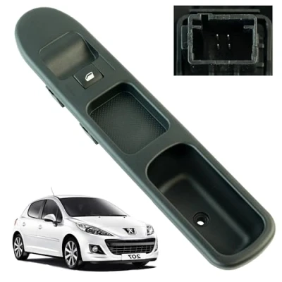 Imagen de STARKIT PERFORMANCE Botonera elevalunas compatible para Peugeot 207 (2006 2014) 4 PIN mando delantero derecho (pasajero) 6554QL