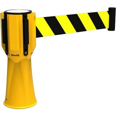 Imagen de Cinta RetráCtil para Conos De TráFico, Barrera Conos, Advertencia Emergencia Montable En Alta Visibilidad TráFico(Yellow,5m)