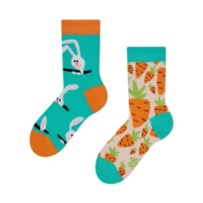 Imagen de Dedoles Calcetines Unisex Hombre Mujer y Niños Algodón muchos diseños divertidos diferente izquierda derecha, color: Multicolor, diseño: Zanahoria conejo, tamaño: 23 26