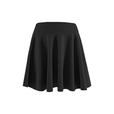 Imagen de JOPHY &amp; CO. Falda Midi Plisada para Mujer, Cintura elástica versátil (código 7089) (FR/ES, Edad, 12 años, Regular, Corto Negro)