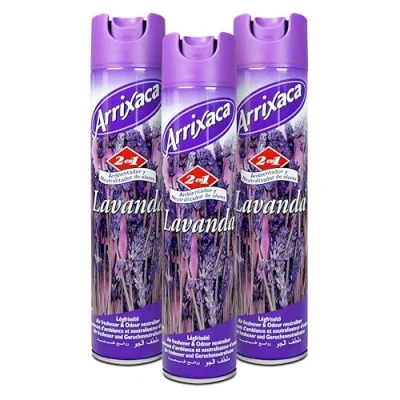 Imagen de Arrixaca Ambientador y Neutralizador de Olores Lavanda 1200ml Ambienta, Neutraliza Mantenga su Hogar con un Dulce Aroma a Formato Spray Aerosol