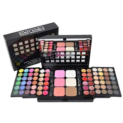 Imagen de FantasyDay Juego de Maquillaje Xmas All in One Makeup Gift Set Incluye Corrector Camuflaje, Brillo Labios, Brochas, Mascara, Blush, Sombra Ojos, Delineador Belleza Cosmético pour Cara y Labio