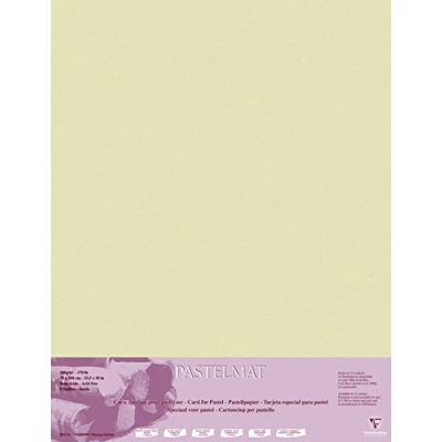 Imagen de Clairefontaine Ref 96162C Hojas para Sobres Pastelmat (paquete de 5 hojas) Tarjeta 360 g/m² 70 x 100 cm Color arena Especialmente formuladas usar con pasteles