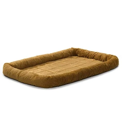 Imagen de MidWest Homes for Pets modelo 40236 CN cama para perros con cabezal, longitud de 91,44 cm, y gatos cómodo adecuado razas medianas, color marrón