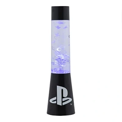 Imagen de Paladone RS561113 Lava con Purpurina Playstation, Lámpara de Flujo para Iluminación Ambiente, 33 cm, Plástico, Negro
