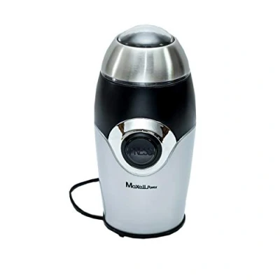 Imagen de MOLINILLO DE CAFE ELECTRICO ESPECIAS GRINDER MOLEDOR ROJO BRILLO 200W GARANTIA (PLATA)