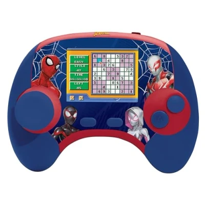 Imagen de Lexibook, Spider Man, Power Console®, Consola de Juegos Educativos Bilingüe Francés/Inglés con 100 Actividades, JCG100SPi1, Azul/Rojo