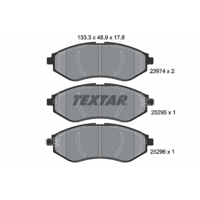 Imagen de TEXTAR 2397406 Juego de pastillas freno con avisador acústico desgaste CHEVROLET: Aveo / Kalos Hatchback, Berlina, Hatchback