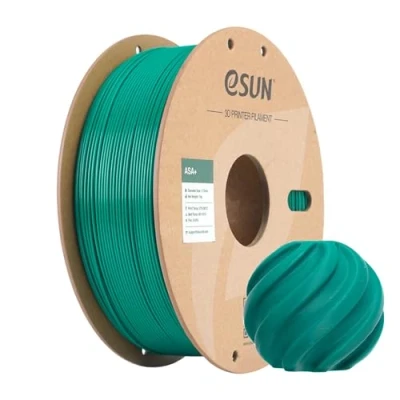 Imagen de eSUN ASA+ Filamento 1.75mm, 3D Resistente a la Intemperie, Carrete de 1KG (2.2 LBS) Materiales Impresión para Impresoras 3D,Verde
